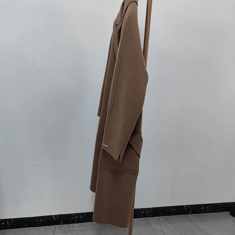Max Mara MaxMara Women’s Khaki Wool Coat 0089 Size S / US 4 / IT 40 - 3 Thumbnail