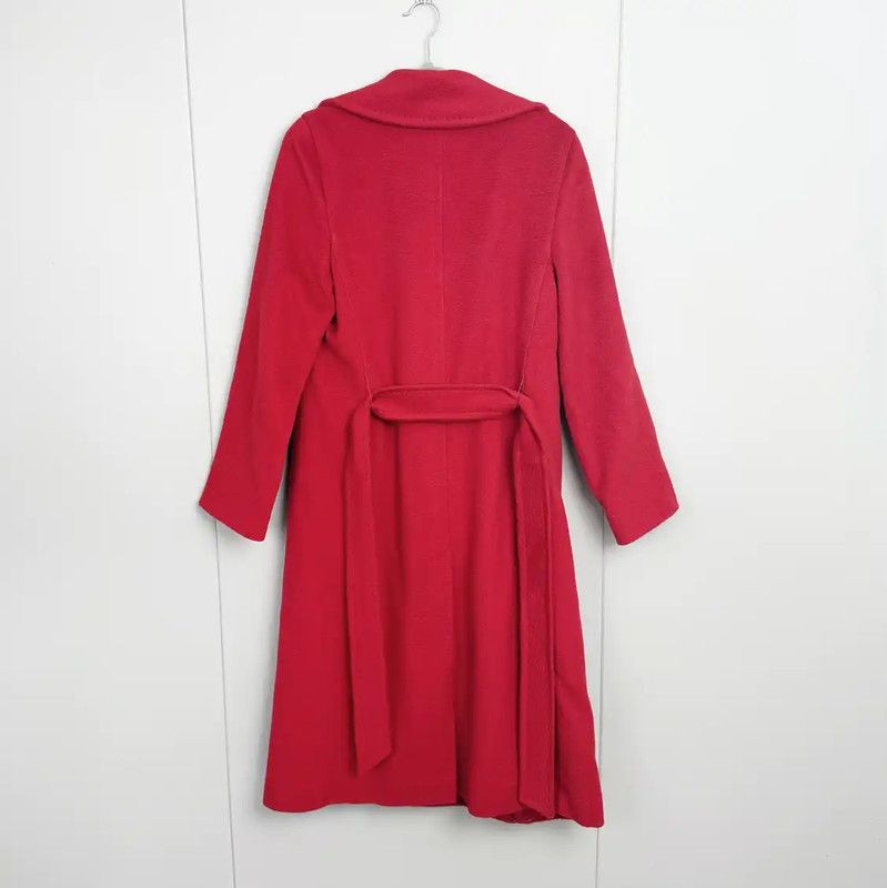 Max Mara MaxMara Red Silk Long Women's Coat 0089 Size M / US 6-8 / IT 42-44 - 2 Thumbnail