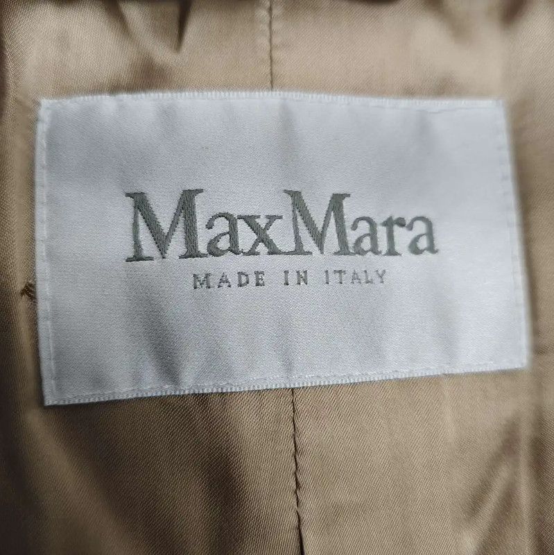 Max Mara MaxMara Camel Silk Women's Coat 0089 Size XS / US 0-2 / IT 36-38 - 3 Thumbnail