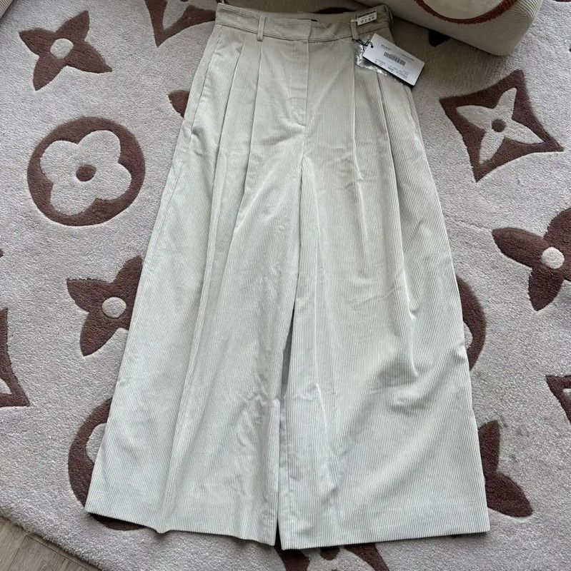 Max Mara MaxMara Women's Casual Cotton Trousers in White 0089 Size 22" - 5 Thumbnail