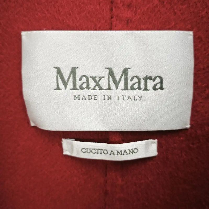 Max Mara MaxMara Red Wool Blend Mid-Length Coat 0089 Size S / US 4 / IT 40 - 2 Thumbnail