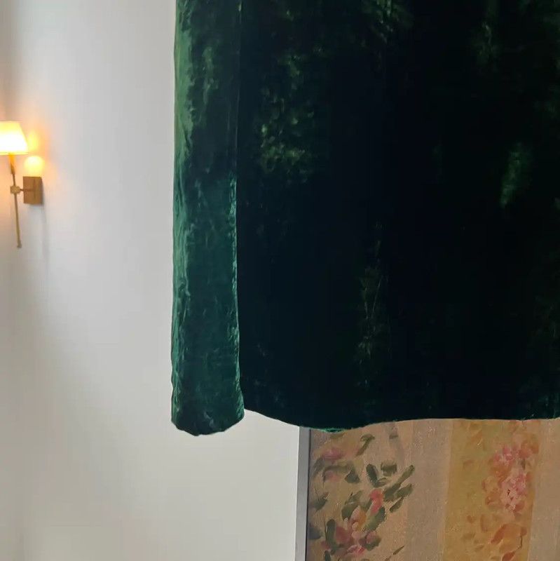 Max Mara MaxMara Green Silk Midi Skirt 0089 Size 23" - 4 Thumbnail