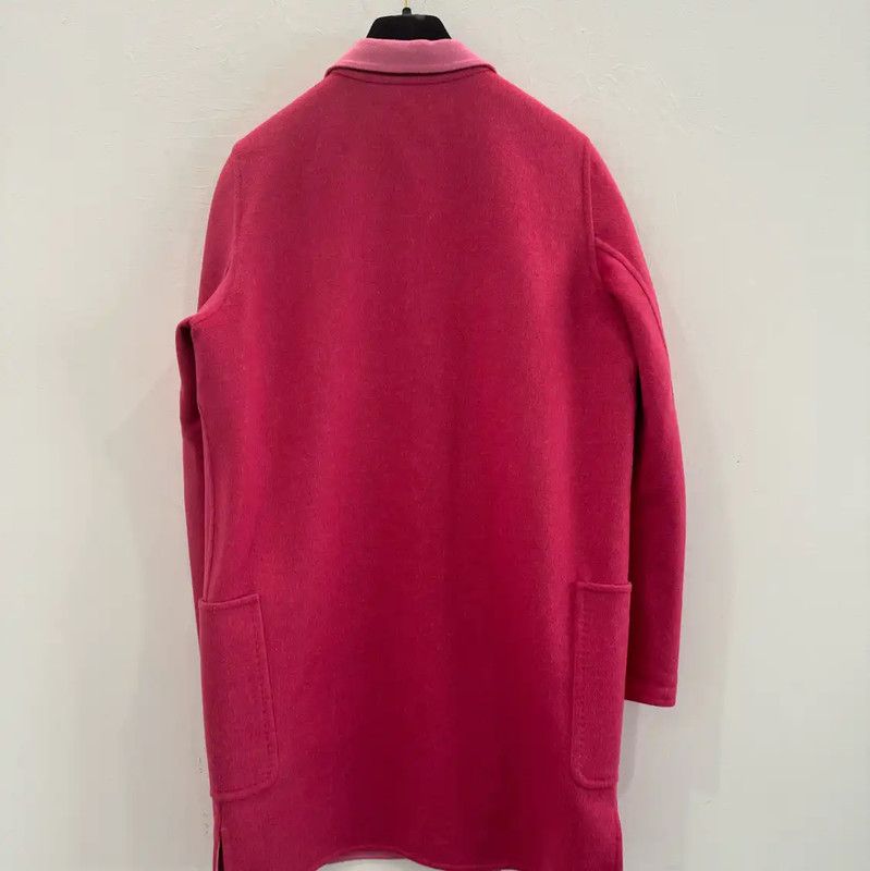 Max Mara MaxMara Pink Wool Coat for Women 0089 Size M / US 6-8 / IT 42-44 - 2 Thumbnail