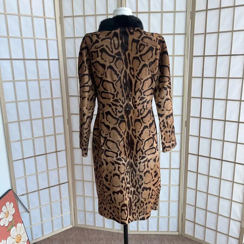 Max Mara MaxMara Leopard Print Wool Coat 0089 Size M / US 6-8 / IT 42-44 - 2 Thumbnail