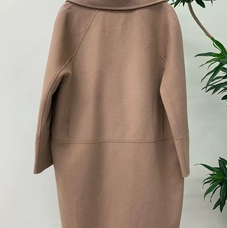 Max Mara MaxMara Khaki Belted Women's Coat 0089 Size S / US 4 / IT 40 - 3 Thumbnail