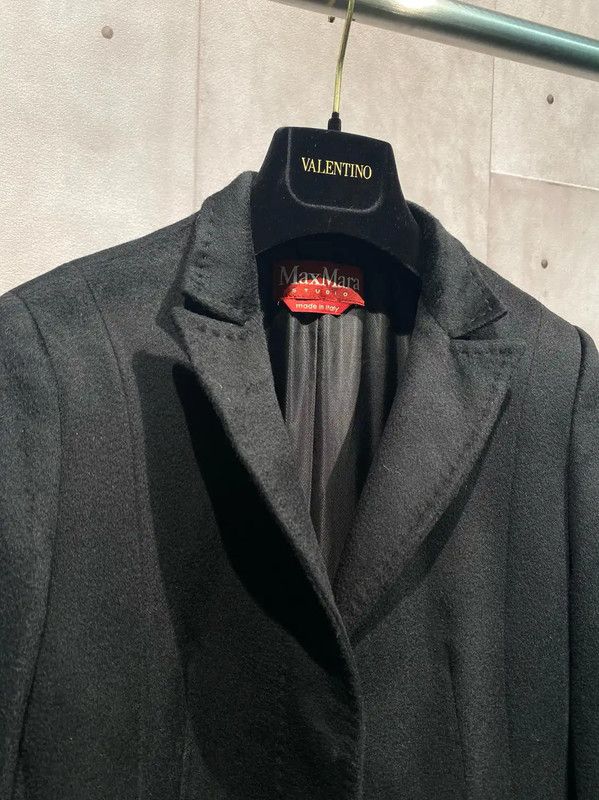 Max Mara MaxMara Women's Black Wool Coat 0089 Size M / US 6-8 / IT 42-44 - 2 Thumbnail
