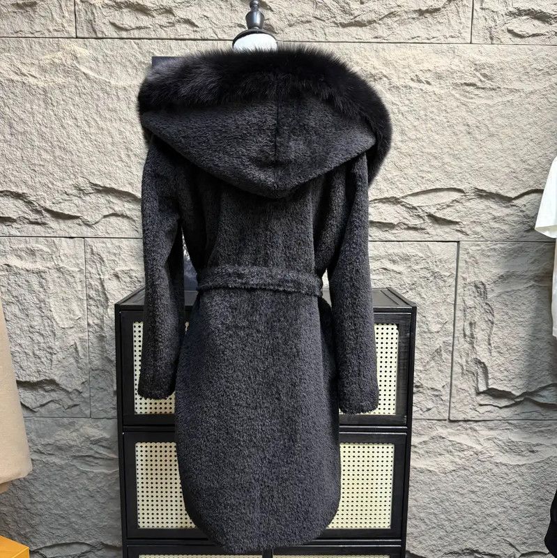 Max Mara MaxMara Black Wool Blend Women's Coat 0089 Size M / US 6-8 / IT 42-44 - 2 Thumbnail