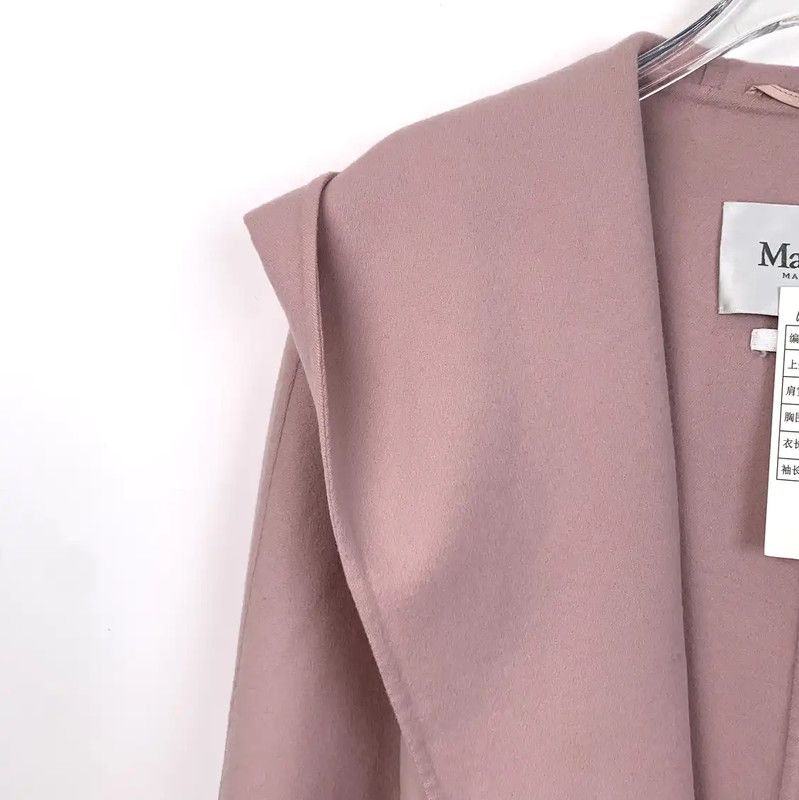 Max Mara MaxMara Women's Pink Wool Coat 0089 Size S / US 4 / IT 40 - 3 Thumbnail