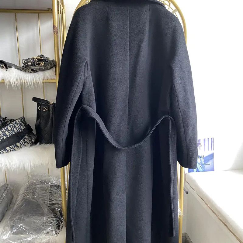 Max Mara MaxMara Black Shearling Women's Coat 0089 Size XL / US 12-14 / IT 48-50 - 2 Thumbnail