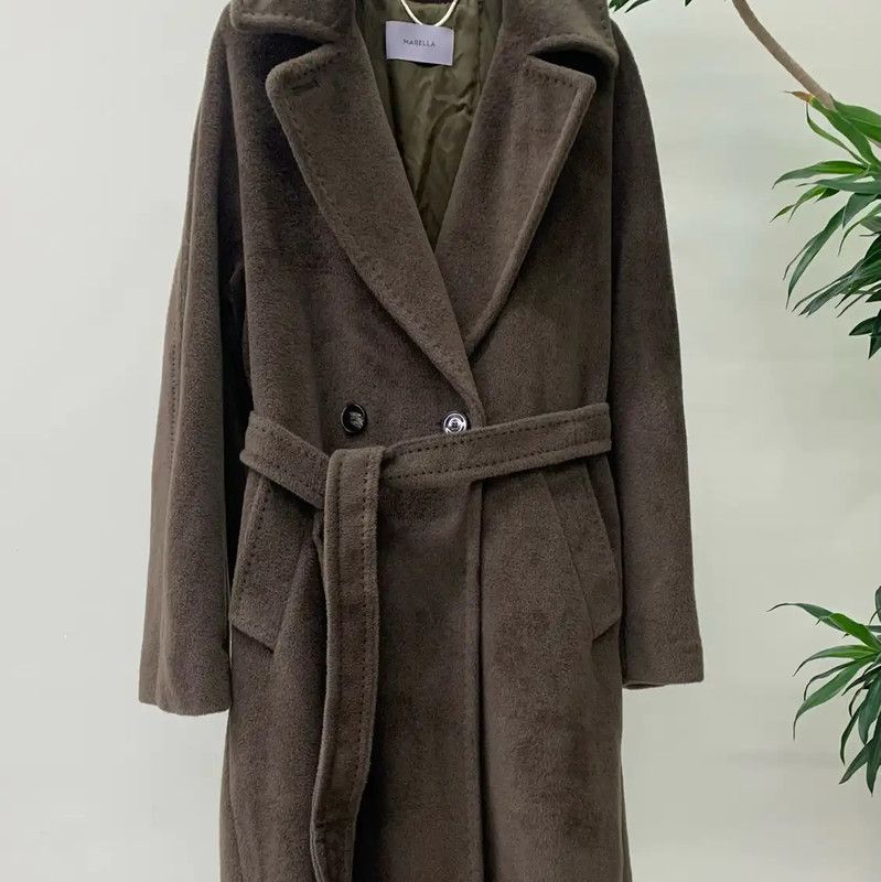 Max Mara MaxMara XL Green Women's Coat 0089 Size XL / US 12-14 / IT 48-50 - 3 Thumbnail