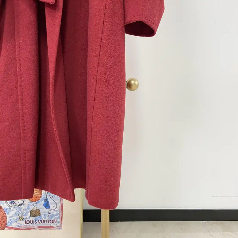 Max Mara MaxMara Red Long Coat for Women 0089 Size S / US 4 / IT 40 - 4 Thumbnail