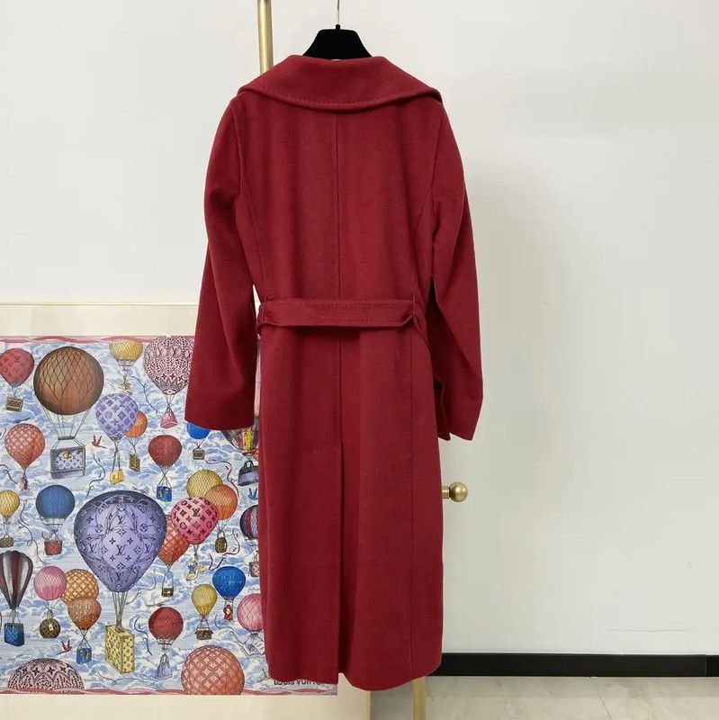 Max Mara MaxMara Red Long Coat for Women 0089 Size S / US 4 / IT 40 - 2 Thumbnail