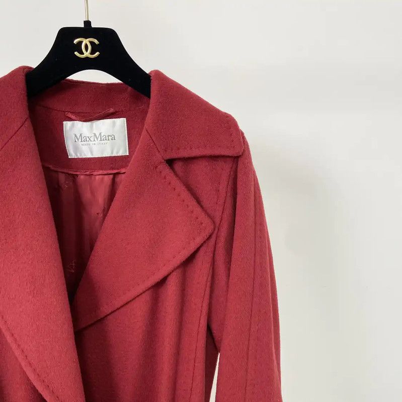 Max Mara MaxMara Red Long Coat for Women 0089 Size S / US 4 / IT 40 - 3 Thumbnail