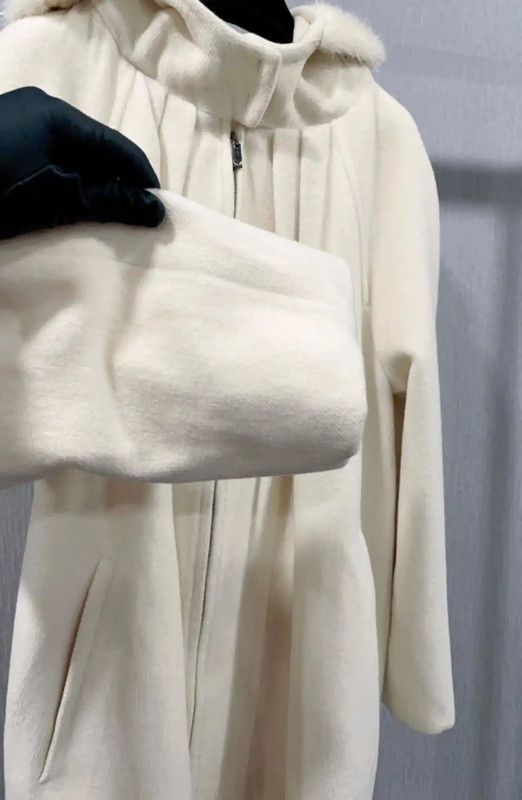 Max Mara MaxMara Winter Beige Wool Blend Coat 0089 Size S / US 4 / IT 40 - 5 Thumbnail