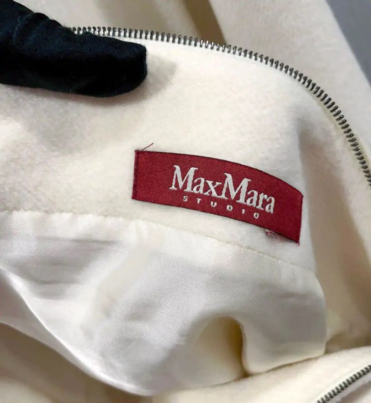 Max Mara MaxMara Winter Beige Wool Blend Coat 0089 Size S / US 4 / IT 40 - 8 Thumbnail
