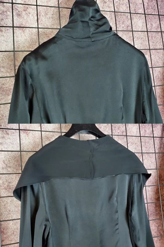 Max Mara MaxMara Black Silk Long Sleeve Shirt 0089 Size S / US 4 / IT 40 - 10 Thumbnail