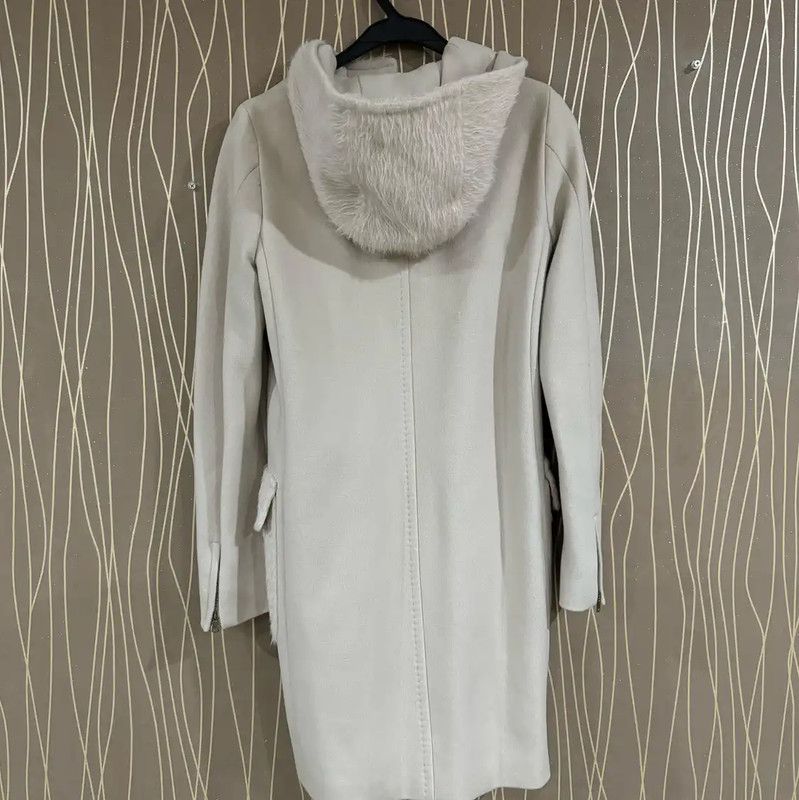 Max Mara MaxMara Women's Khaki Alpaca Wool Coat 0089 Size XS / US 0-2 / IT 36-38 - 2 Thumbnail