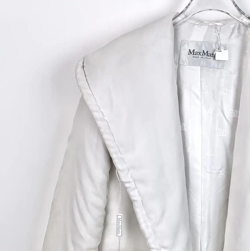 Max Mara MaxMara White Silk Women's Cotton Jacket 0089 Size S / US 4 / IT 40 - 3 Thumbnail