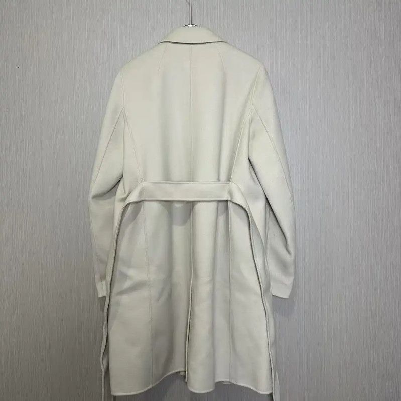 Max Mara MaxMara Classic Khaki Wool Women's Coat 0089 Size ONE SIZE - 2 Thumbnail