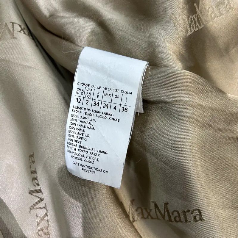 Max Mara MaxMara Brown Alpaca Wool Coat for Women 0089 Size S / US 4 / IT 40 - 10 Thumbnail