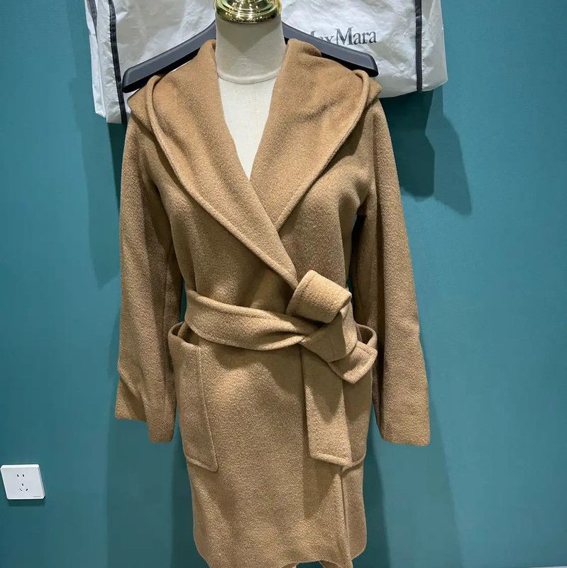 Max Mara MaxMara Brown Alpaca Wool Coat for Women 0089 Size S / US 4 / IT 40 - 2 Thumbnail