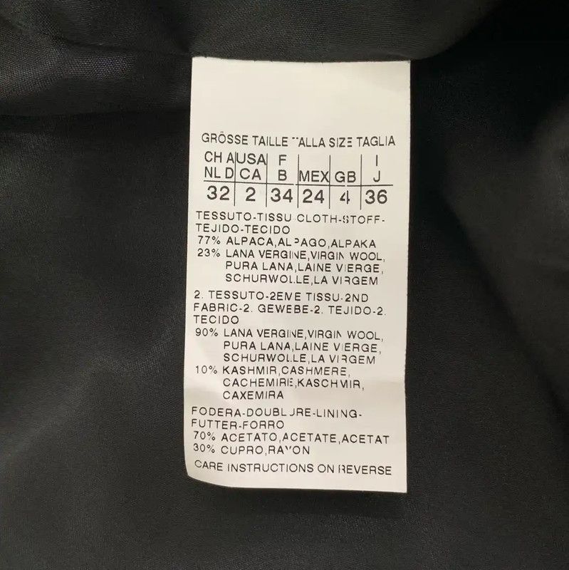 Max Mara MaxMara Black Wool Women's Coat 0089 Size XS / US 0-2 / IT 36-38 - 6 Thumbnail