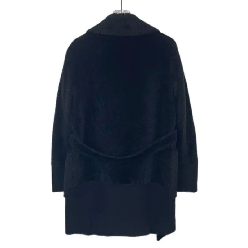Max Mara MaxMara Black Wool Women's Coat 0089 Size XS / US 0-2 / IT 36-38 - 2 Thumbnail