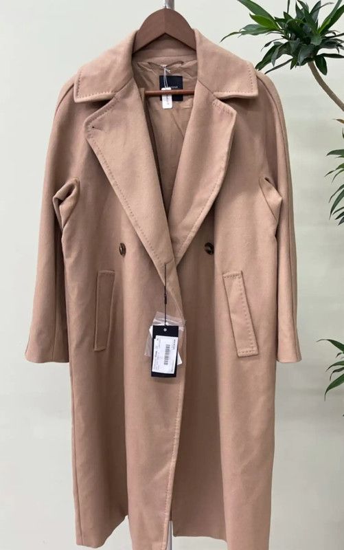 Max Mara MaxMara Beige Women's Long Coat 0089 Size L / US 10 / IT 46 - 2 Thumbnail