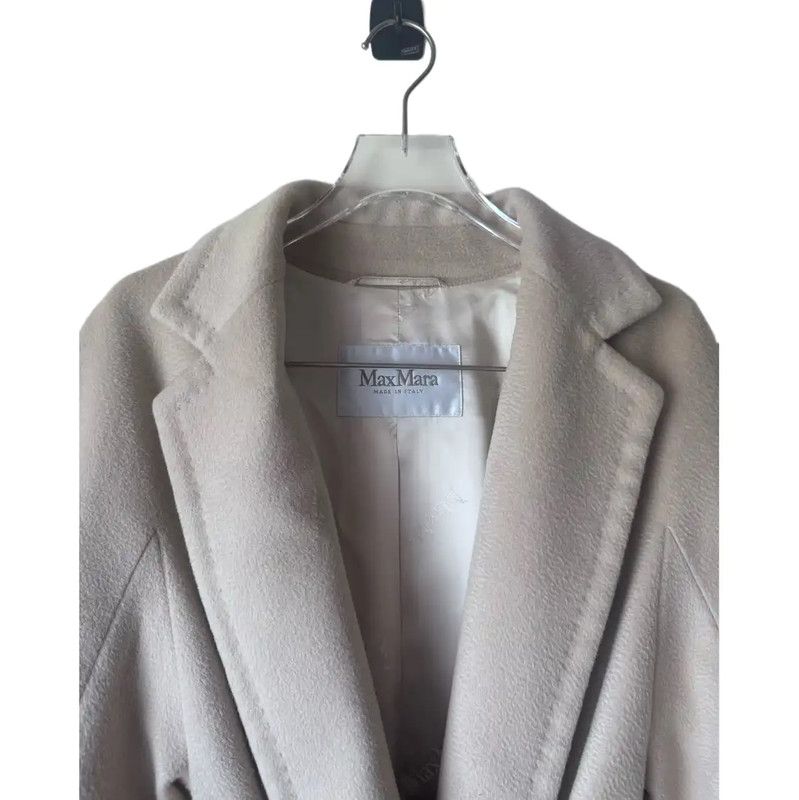 Max Mara MaxMara Camel Wool Mid-Length Coat for Women 0089 Size M / US 6-8 / IT 42-44 - 6 Thumbnail
