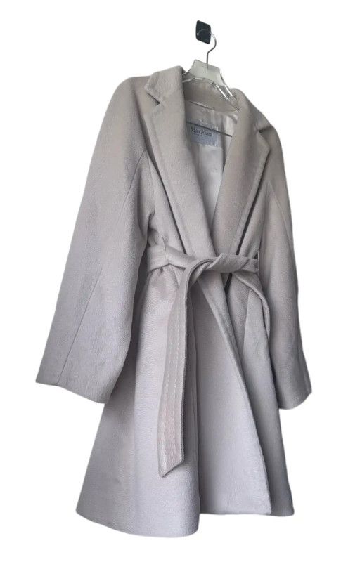 Max Mara MaxMara Camel Wool Mid-Length Coat for Women 0089 Size M / US 6-8 / IT 42-44 - 3 Thumbnail