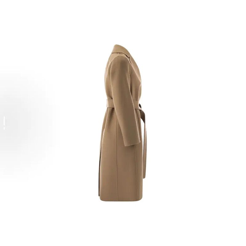 Max Mara MaxMara Long Camel Wool Coat for Women 0089 Size XXS / US 00 / IT 34 - 3 Thumbnail