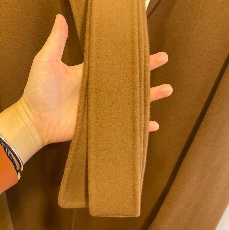 Max Mara MaxMara Long Camel Wool Coat for Women 0089 Size XXS / US 00 / IT 34 - 6 Thumbnail
