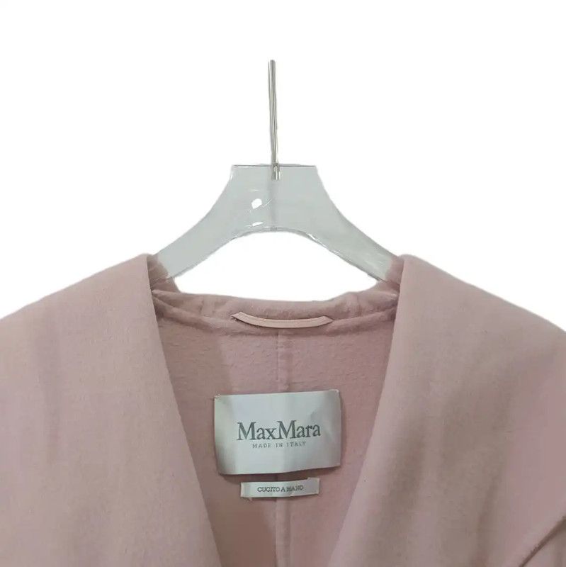 Max Mara MaxMara Pink Wool Women's Coat 0089 Size XS / US 0-2 / IT 36-38 - 3 Thumbnail