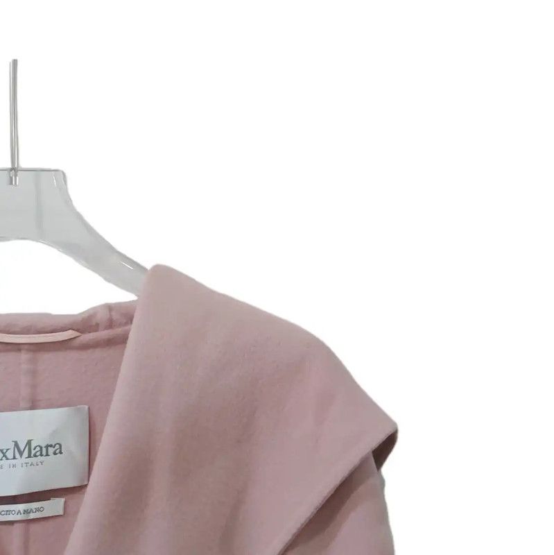 Max Mara MaxMara Pink Wool Women's Coat 0089 Size XS / US 0-2 / IT 36-38 - 4 Thumbnail