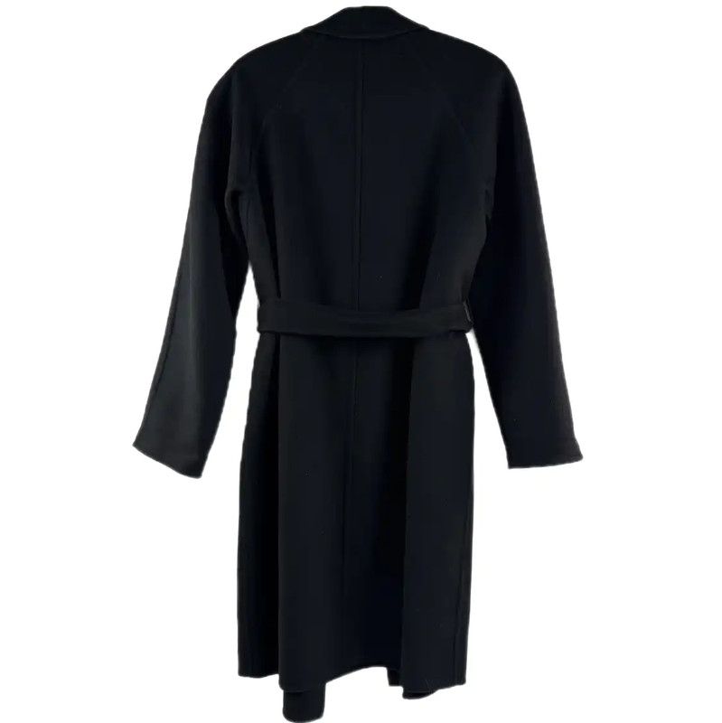 Max Mara MaxMara Women's Black Wool Winter Coat 0089 Size ONE SIZE - 2 Thumbnail