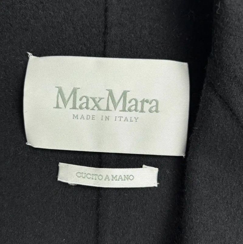 Max Mara MaxMara Women's Black Wool Winter Coat 0089 Size ONE SIZE - 3 Thumbnail