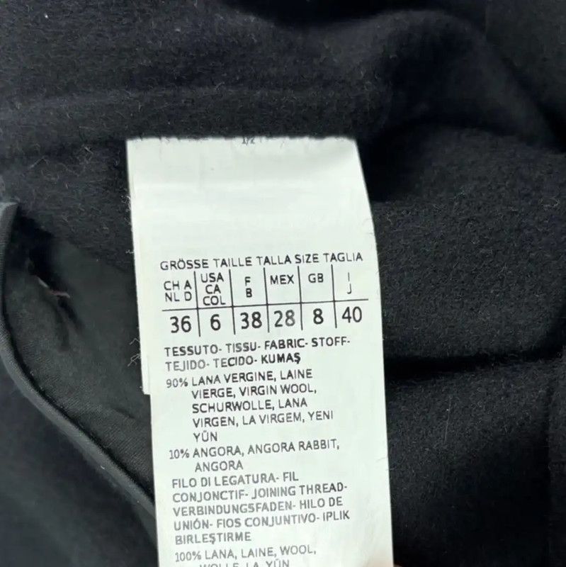 Max Mara MaxMara Women's Black Wool Winter Coat 0089 Size ONE SIZE - 4 Thumbnail