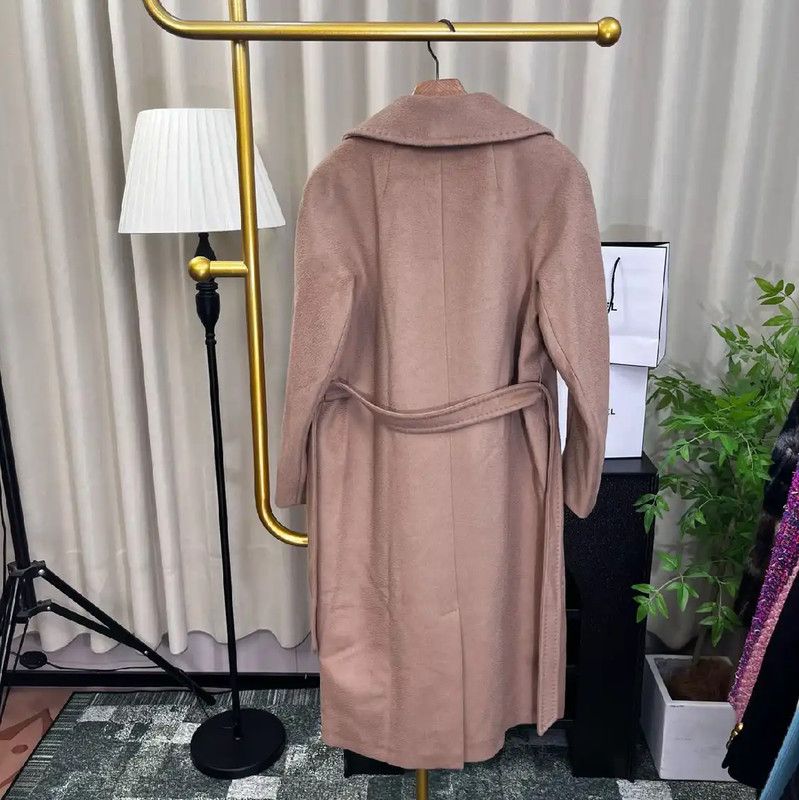Max Mara MaxMara Brown Wool Women's Overcoat 0089 Size XS / US 0-2 / IT 36-38 - 2 Thumbnail