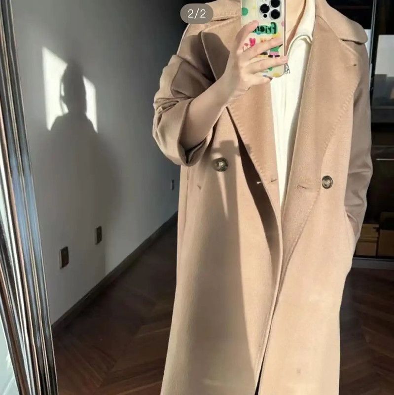 Max Mara MaxMara Brown Wool Women's Coat 0089 Size S / US 4 / IT 40 - 6 Thumbnail
