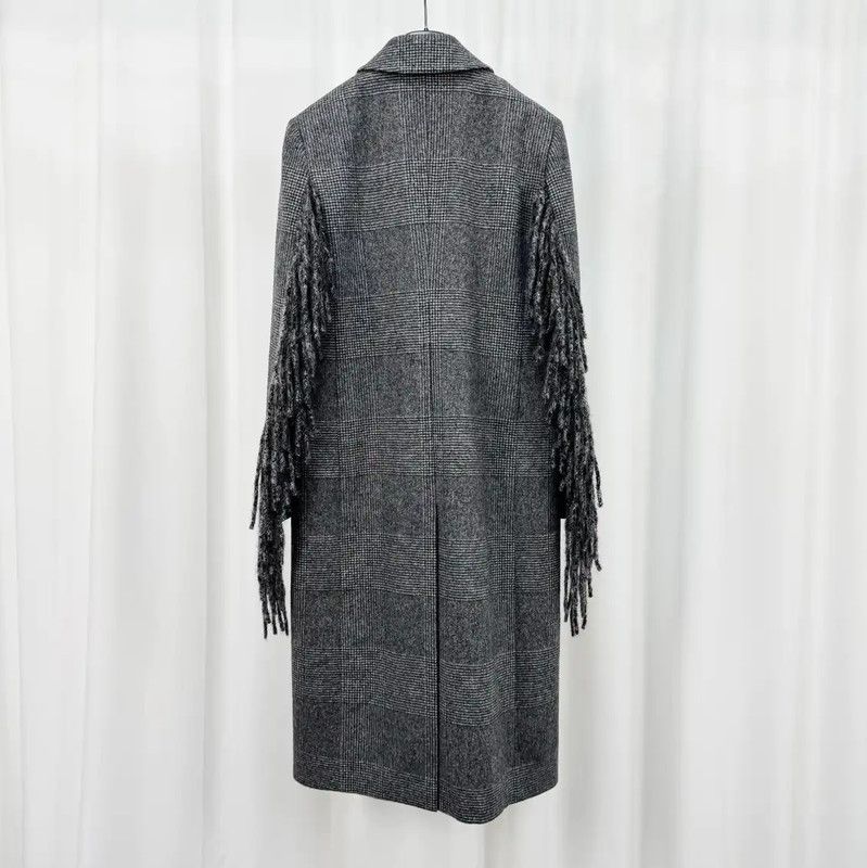 Max Mara MaxMara Women's Gray Wool Double-Breasted Coat 0089 Size XS / US 0-2 / IT 36-38 - 2 Thumbnail