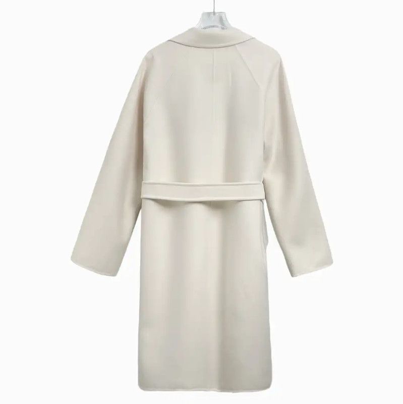 Max Mara MaxMara White Wool Women's Coat 0089 Size M / US 6-8 / IT 42-44 - 2 Thumbnail
