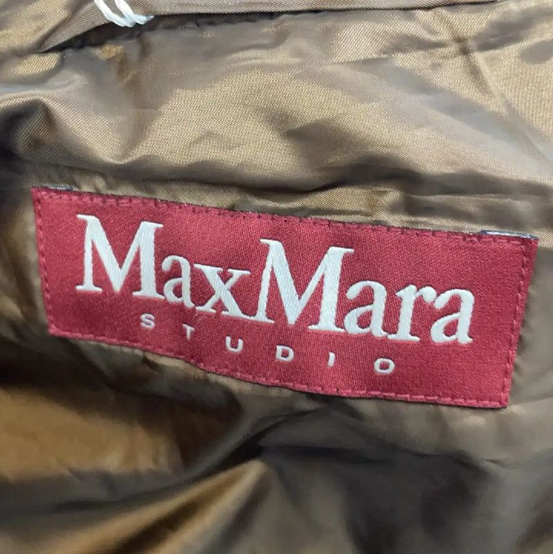 Max Mara MaxMara Gold Polyester Women's Cotton Puffer Coat 0089 Size XS / US 0-2 / IT 36-38 - 3 Thumbnail