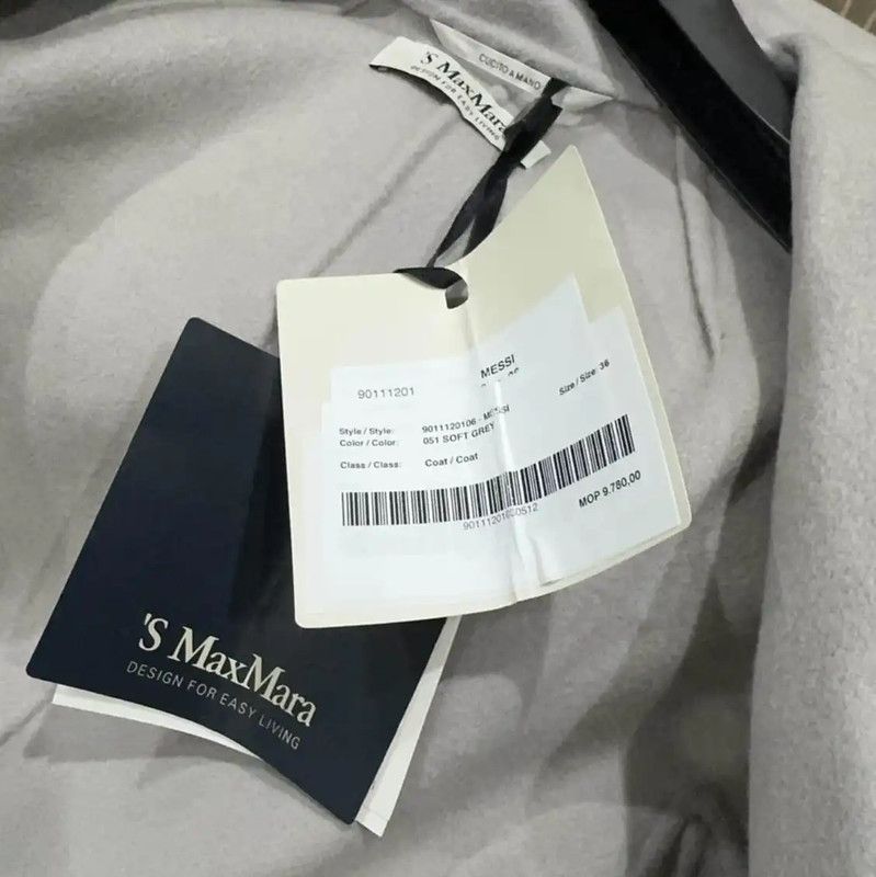 Max Mara MaxMara Gray Cashmere Women's Coat 0089 Size S / US 4 / IT 40 - 5 Thumbnail