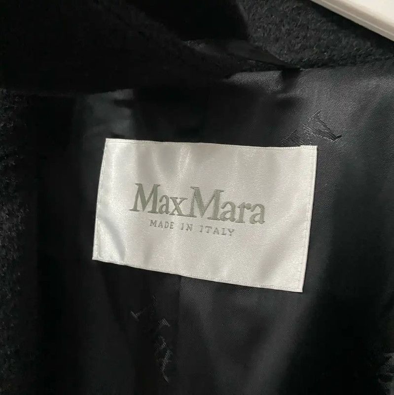 Max Mara MaxMara Classic Black Long Coat for Women 0089 Size XL / US 12-14 / IT 48-50 - 6 Thumbnail