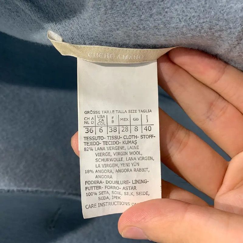 Max Mara MaxMara Blue Wool Women’s Coat 0089 Size ONE SIZE - 4 Thumbnail