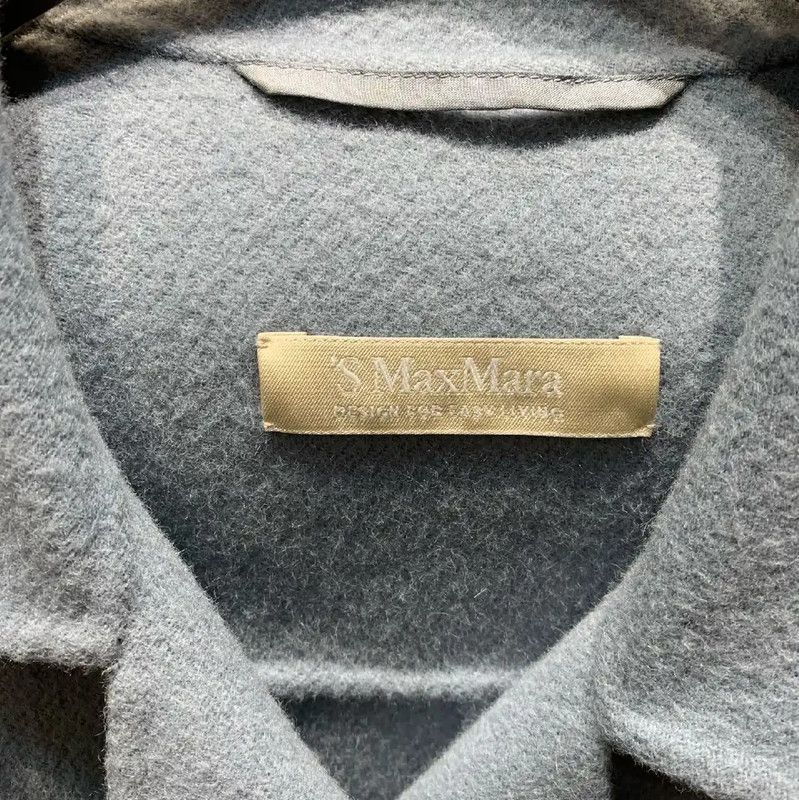 Max Mara MaxMara Blue Wool Women’s Coat 0089 Size ONE SIZE - 3 Thumbnail