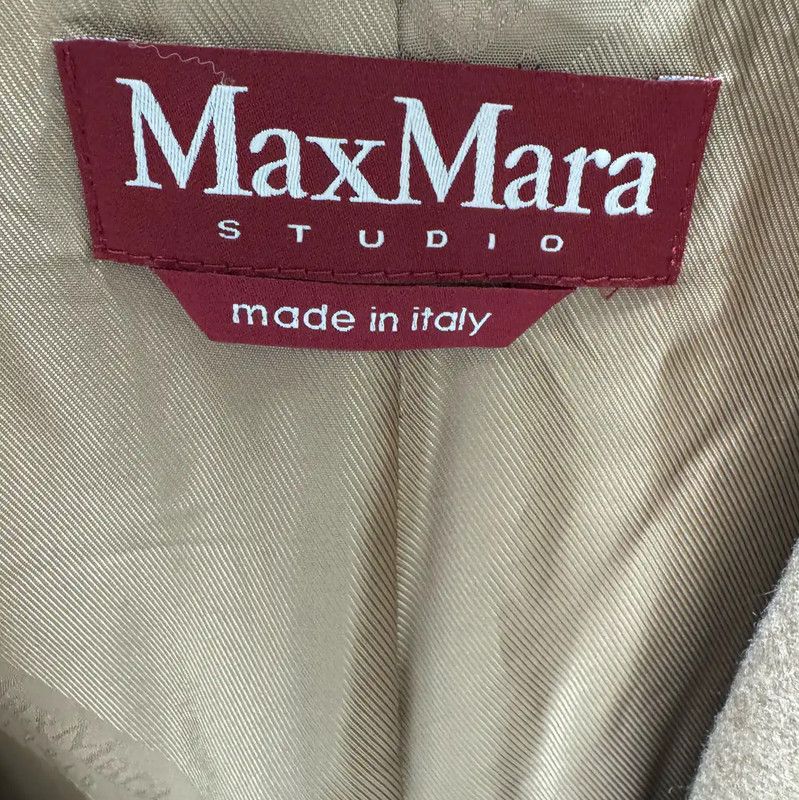 Max Mara MaxMara Camel Wool Blend Long Coat for Women 0089 Size S / US 4 / IT 40 - 4 Thumbnail