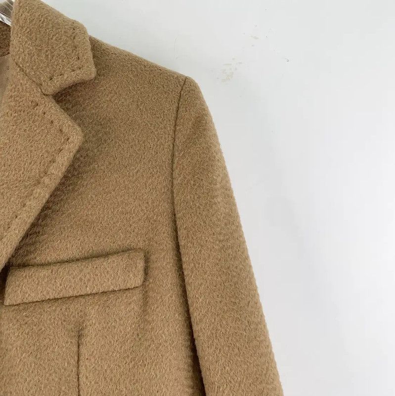 Max Mara MaxMara Brown Wool Women's Coat 0089 Size XXS / US 00 / IT 34 - 3 Thumbnail