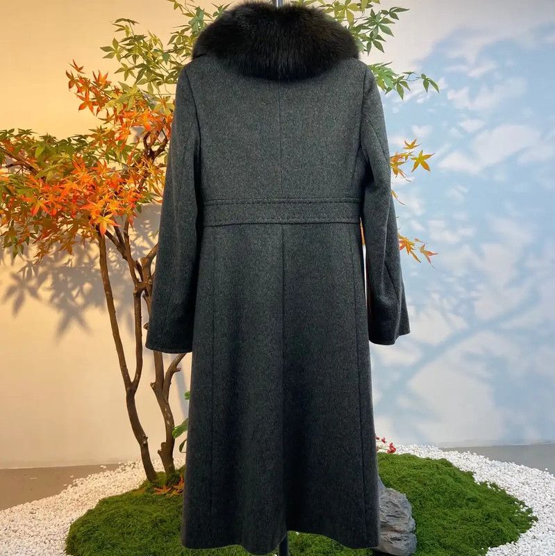 Max Mara MaxMara Luxurious Gray Wool Women's Coat 0089 Size M / US 6-8 / IT 42-44 - 2 Thumbnail
