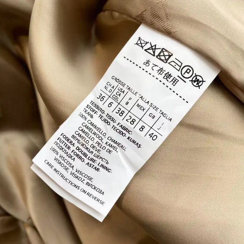 Max Mara MaxMara Camel Wool Blend Women's Coat 0089 Size ONE SIZE - 5 Thumbnail